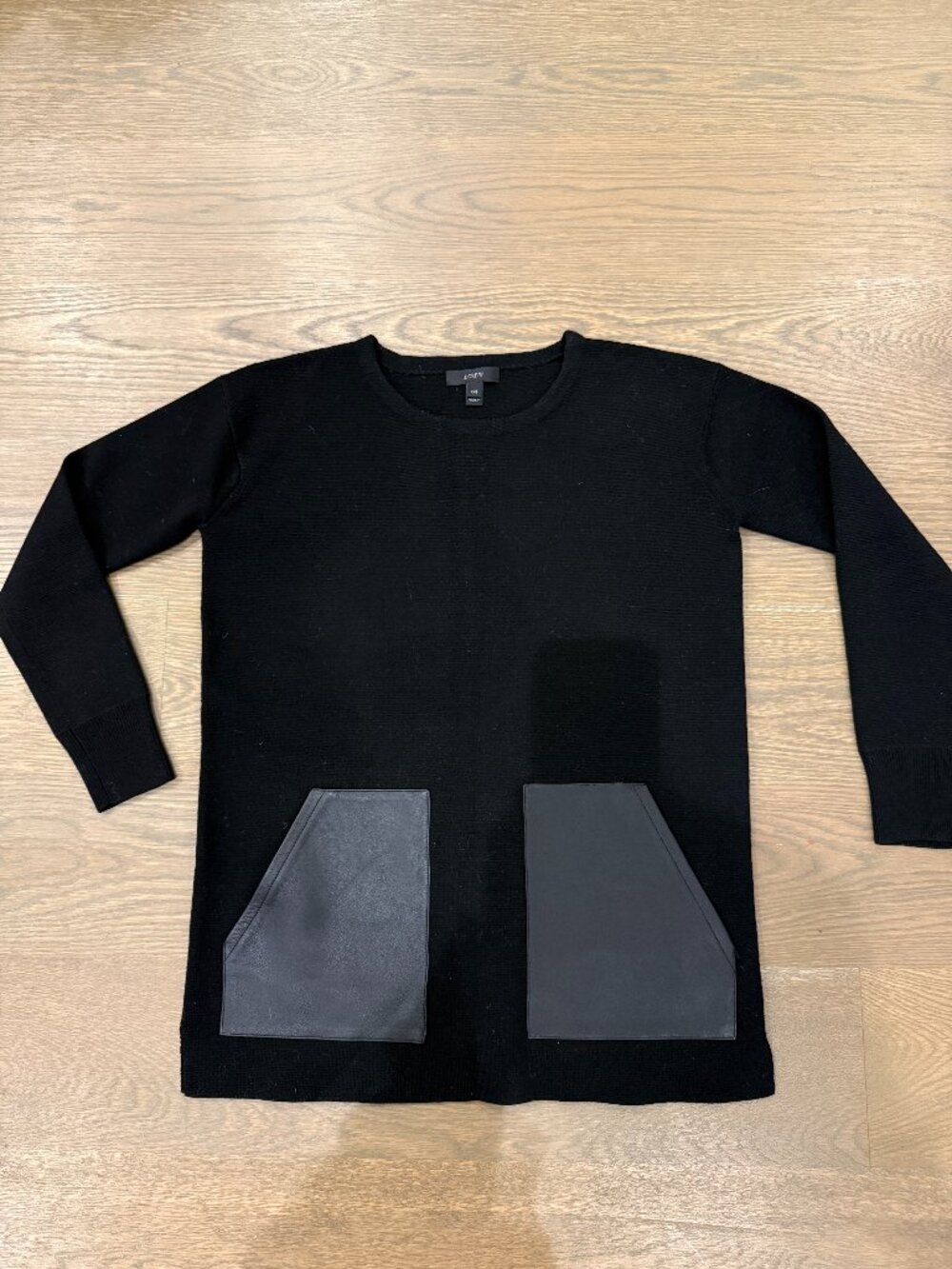 J.Crew Merio Leather Pocket Sweater